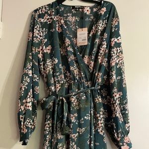 Misguided Floral Wrap Maxi
